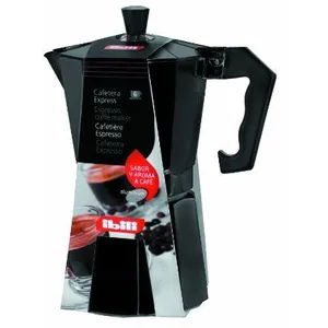 Comparateur de prix : Ibili - Cafetière à Expresso Bahia Noire, 9 Tasses, 450 ml, Aluminium