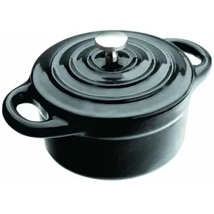 Comparateur de prix : Ibili 725910N Mini Cocotte Rond Noir 10x4,5 cm