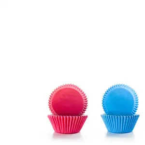 Caissettes à cupcakes bleues et roses 100 pièces Ibili pas cher