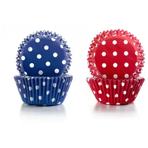 IBILI 735903 capsule cupcake violette + rouge à pois(50+50 pcs) pas cher