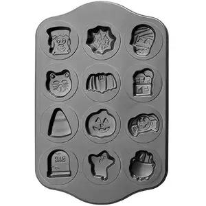 Comparateur de prix : Ibili 827700 Moule Antiadhésif Halloween 12 Cavités Acier 44 x 28 cm