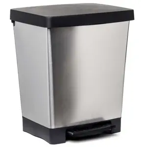 Comparateur de prix : TATAY Poubelle de Cuisine Cubik Steel 23 L