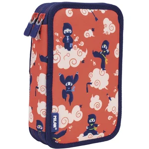 Comparateur de prix : MILAN® Plumier 2 étages avec contenu série spéciale Ninjutsu, rouge
