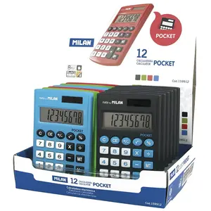 Milan Boîte De Présentation 12 Calculatrices 8 Chiffres Poche pas cher