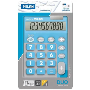 Calculatrice - Milan - Duo 10 - Poche - Bleu - Alimentation par Pile pas cher