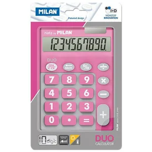 Blister calculatrice duo 10 numeros rose, grandes touches, milan. pas cher