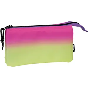 Milan Trousse 5 compartiments Sunset Jaune/Rose pas cher