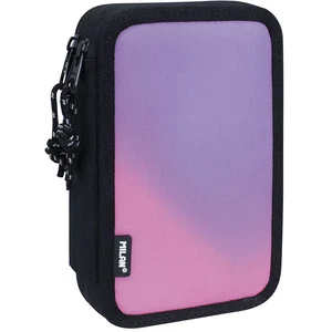 Comparateur de prix : Plumier 2 étages avec contenu Sunset, noir et rose MILAN®