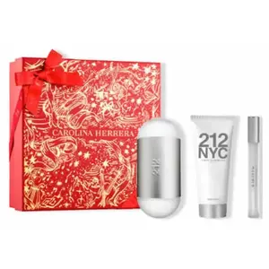 Carolina Herrera 212 Nyc Eau De Toilette Vaporisateur 100ml Coffret 3 ... pas cher
