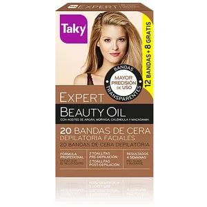 Taky Bandes de cire épilatoire pour le visage aux huiles naturelles 20 unités