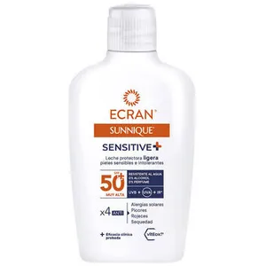 Lait solaire Ecran Sunnique Sensitive SPF50+ 200 ml pas cher