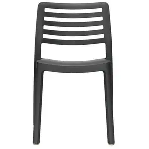 Wind Chaise Intérieur, Extérieur Gris Foncé - Set 4 - Gris Foncé - Garbar pas cher