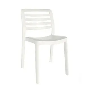Garbar Chaise de jardin Wind polypropylène blanc l.50,4 x P.54,6 x H.78,4 cm pas cher