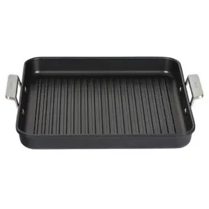 Grill carré fonte d'aluminium 28cm noir - 4652/25 - VALIRA pas cher