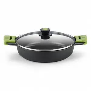 Comparateur de prix : Cocotte basse en fonte d'aluminium BRA Prior avec couvercle 32 cm