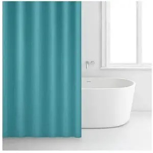 Comparateur de prix : Rideau de douche - Vert et bleu - Polyester - 180 x 200 cm - RAYEN