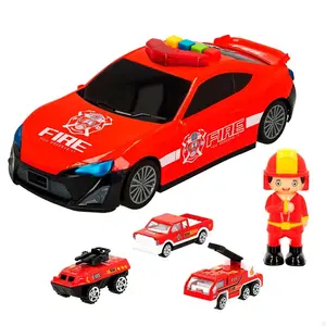 ColorBaby Speed&GO 49460 - Speed & go-camion pompiers porte-voiture av... pas cher
