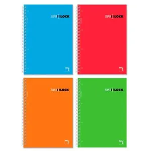Aucune Bloc 60 gr couverture rigide micro A-4 160 quadril pas cher