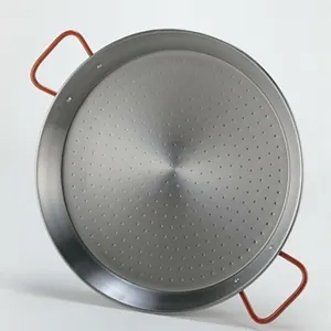 La Ideal - Poêle à Paella Polie garcima de 80 cm pour 40 Portions avec 2 Poignées pas cher