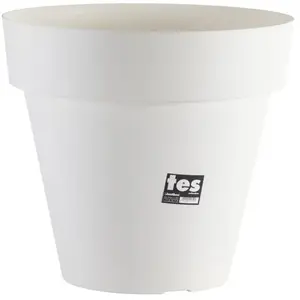 PLASTIKEN Pot de fleurs Tes - 48 cm - Blanc pas cher