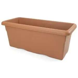 PLASTIKEN Jardinière rectangulaire Ø 100 X 44 cm - Terracotta pas cher