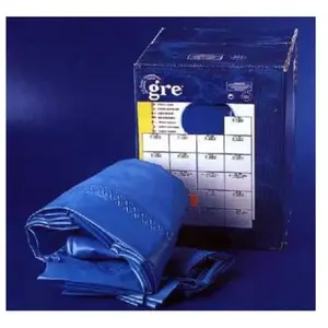 GRE Liner piscine Gré ovale 500 x 350 x H.120 cm - Rail d'accroche - Bleu pas cher