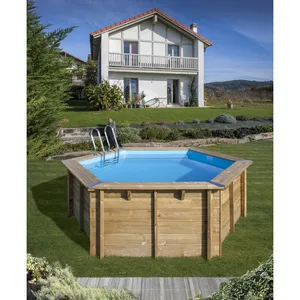 SUNBAY Piscine en bois Mangue - Hexagonale - 4m pas cher