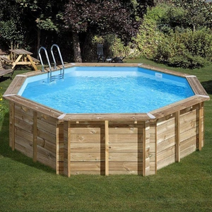 Sunbay Piscine hors sol bois octogonale - 5 x 1,27 m - VIOLETTE 2 pas cher