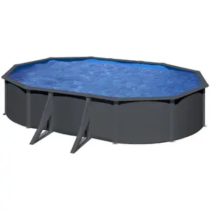 Comparateur de prix : GRE Piscine acier Gré ovale Louko 5,27 x 3,27 x H.122 cm - Filtre à sable