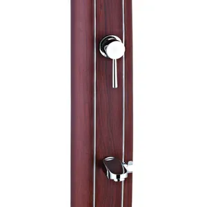 Comparateur de prix : GRE Douche solaire en aluminium aspect bois 32L - Marron