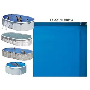 GRE Liner bleu uni overlap 30/100 - 6.10 x 3.75 m x h. 1.20mVendu parmanomano