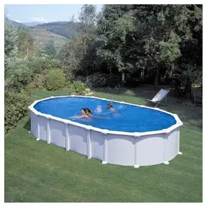 GRE Piscine acier Haiti 730x375 cm h 132 cm - BlancVendu parrue-du-commerce