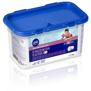 GRE Chlore 10 actions sans acide borique 1 kg - Gré pas cher