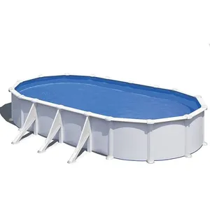 Comparateur de prix : Gre Piscine ovale hors sol 810 x 470 x 132 cm avec renforts