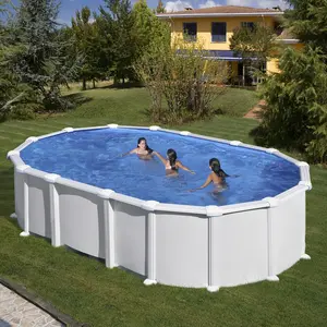 Comparateur de prix : GRE Piscine acier blanc Haïti ovale 6,34 x 3,99 x 1,32 m - Gré