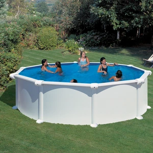 Comparateur de prix : Gre Piscine kit ronde hors sol en acier 460 x 132 cm