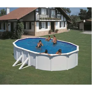 Comparateur de prix : GRE Piscine hors sol acier ovale - Blanche - 5,27 x 3,27 x H 1,22 m - FIDJI  
