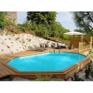 Gre Piscine bois Vermela 6,72 x 4,72 x 1,46 m - Gré pas cher