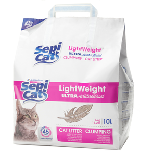 10L Ultra Antibacterial LightWeight Sepicat Litière pour chat : -20 % ! pas cher