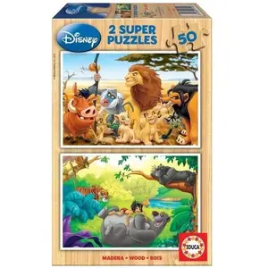 Comparateur de prix : Educa - Disney Animal Friends. Puzzle Bois 2 x 50 pièces. +4 Ans Ref. 13144