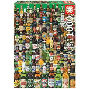 Puzzle 1000 Pièces - Bières - EDUCA - Nature morte et objets - Multicolore - Vert pas cher