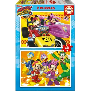 EDUCA Mickey Puzzle 2x48 pieces pas cher