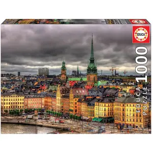 Educa Puzzle Architecture Stockholm Suède - Borrás - 1000 Pièces pas cher