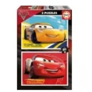 2 Puzzles - Cars 20 Pièces Educa pas cher