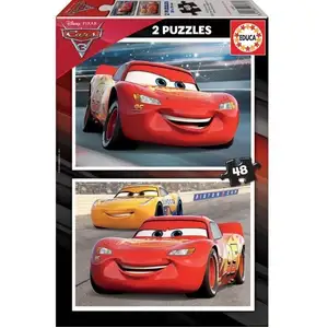 Educa Puzzle Cars 3 - Borrás - 2x48 pièces - Pour enfants à partir de 4 ans pas cher