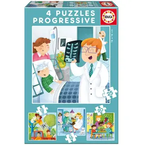 Educa Puzzle progressif 12 à 25 pièces : Quand je serai grand !