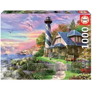 Puzzle Paysage et Nature - EDUCA - Phare A Rock Bay - 1000 pièces - Adulte pas cher