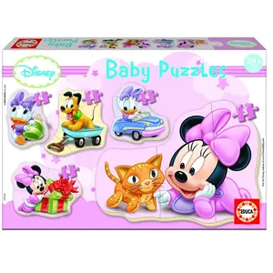 Comparateur de prix : Puzzle bébé EDUCA - BABY MINNIE - 5 puzzles progressifs de 3 à 5 pièces