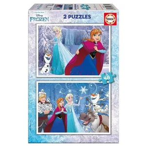 Comparateur de prix : Educa Frozen Set de 2 Puzzles Believe         48 Pièces 28 x 20 cm TU