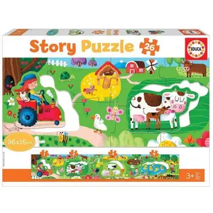 Puzzle panoramique La Ferme - EDUCA - 26 pièces - Animaux - Enfant 3 ans et plus